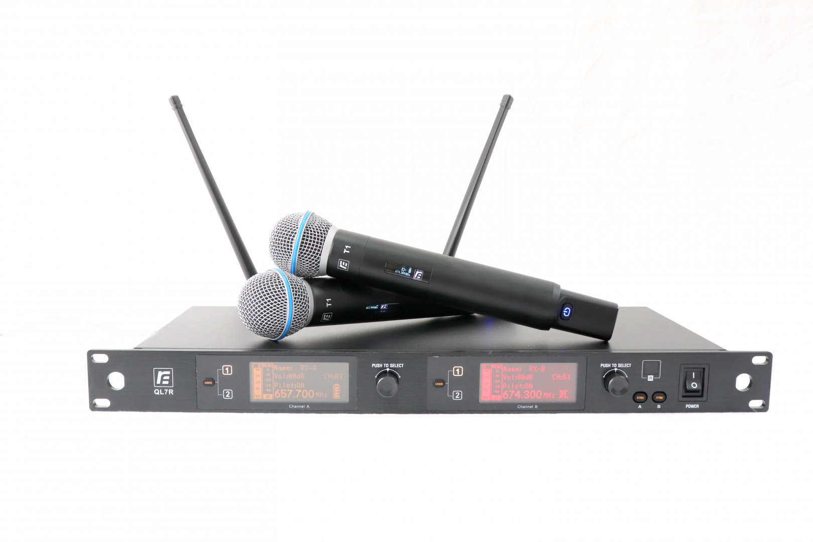 RFIntell QL7R/T1-B 720,500-754,000 МГц 2-канальная радиосистема с 2-мя ручными микрофонами в Сургуте