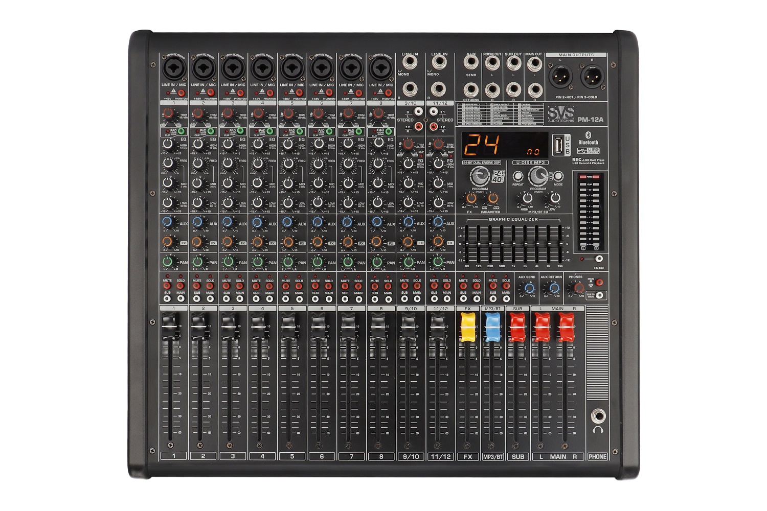 SVS Audiotechnik mixers PM-12A Активный аналоговый микшерный пульт, 12-канальный в Сургуте